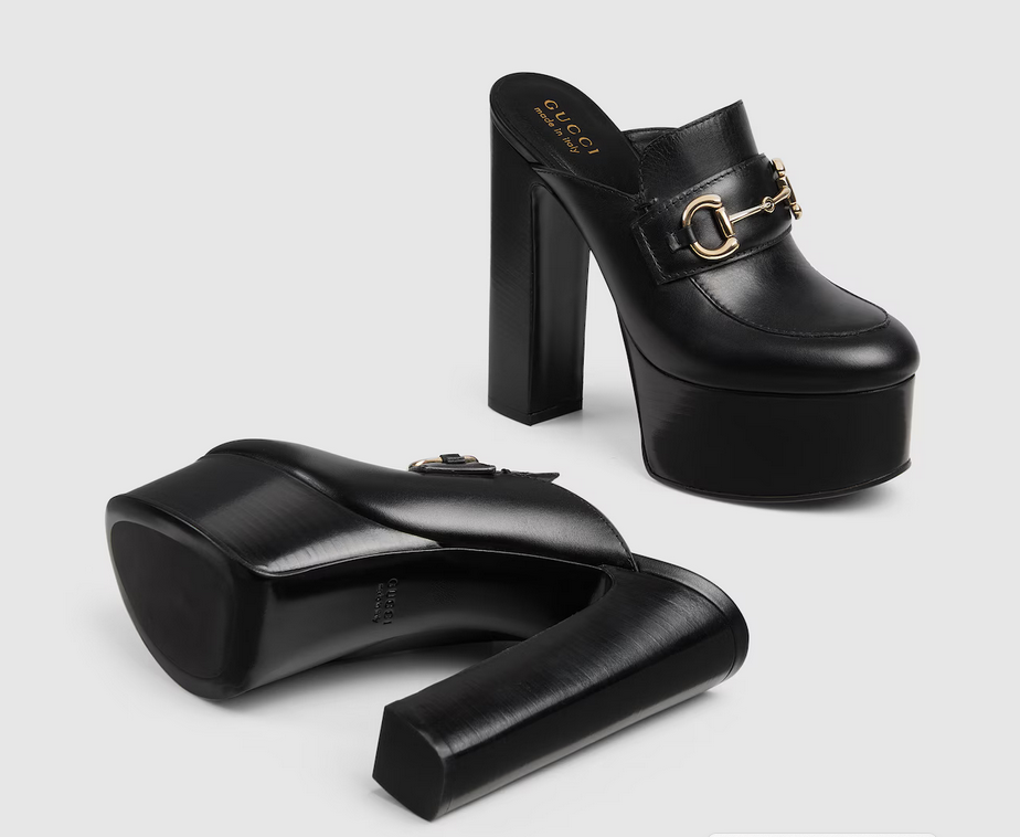 Women's platform mule with Horsebit