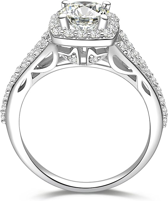 14K White Yellow Gold Plated Cubic Zirconia